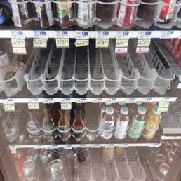 a variety of beverages on display a variety of beverages on display