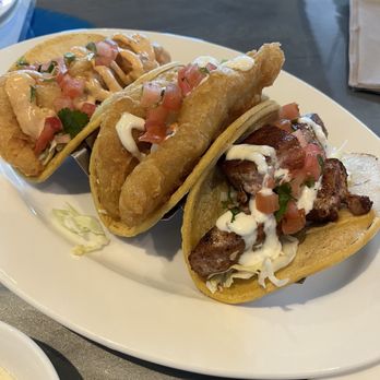 Simply Fish Seafood - Battered shrimp, battered fish, and ahi tacos - Fish & Chips Near Me - Costa Mesa, California