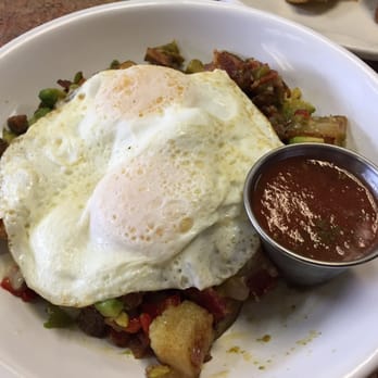 Bajis Cafe - Hangover skillet with over easy eggs - Breakfast & Brunch Near Me - Mountain View, California