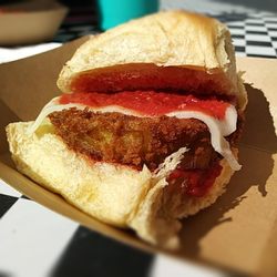 Loomis Eggplant Festival - Eggplant Parmesan sandwich from the Rubino's Restaurant stand