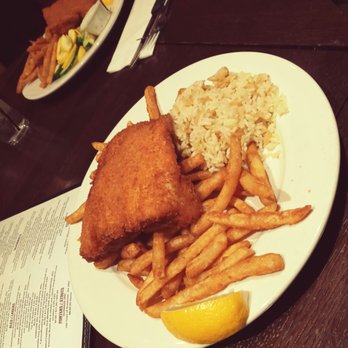 John Brewer's Tavern - a plate of fish and chips - American Near Me - Waltham, Massachusetts John Brewer's Tavern - a plate of fish and chips - American Near Me - Waltham, Massachusetts