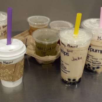 Tpumps - Pasadena - Honey almond green milk tea (hot/iced), mango passion peach, pineapple coconut, blackberry cherry, and apple lychee. - Bubble Tea Near Me - Pasadena, California Tpumps - Pasadena - Honey almond green milk tea (hot/iced), mango passion peach, pineapple coconut, blackberry cherry, and apple lychee. - Bubble Tea Near Me - Pasadena, California