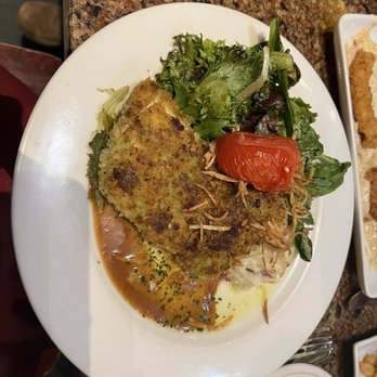 Glacier BrewHouse - Crusted Herb Crusted Alaska Halibut - American Near Me - Anchorage, Alaska