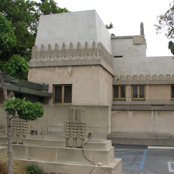 Hollyhock House - Looking up from a path below. - Museums Near Me - Los Angeles, California Hollyhock House - Looking up from a path below. - Museums Near Me - Los Angeles, California