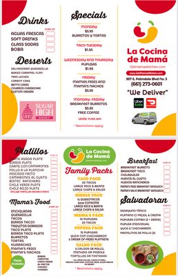 Menu photo 2 La Cocina de Mamá Palmdale, CA Menu photo 2 La Cocina de Mamá Palmdale, CA