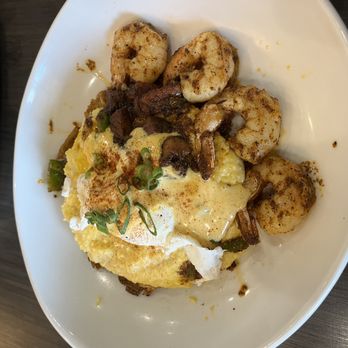 Delta Biscuit - NOLA bowl add grits and hash browns, poached egg - Breakfast & Brunch Near Me - Monroe, Louisiana Delta Biscuit - NOLA bowl add grits and hash browns, poached egg - Breakfast & Brunch Near Me - Monroe, Louisiana