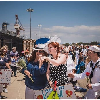 Red Trolley Studio - USS Carl Vinson Homecoming, June 2015. My husband surprising me and Sergey capturing the moment. - Videographers Near Me Red Trolley Studio - USS Carl Vinson Homecoming, June 2015. My husband surprising me and Sergey capturing the moment. - Videographers Near Me