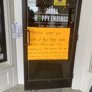 Hoppy Endings - This sign cracks me up! - Bars Near Me - Raleigh, North Carolina