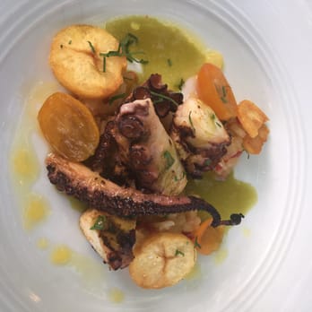 Solbar - Wood-grilled octopus with paprika and preserved kumquats (5 stars) - New American Near Me - Calistoga, California Solbar - Wood-grilled octopus with paprika and preserved kumquats (5 stars) - New American Near Me - Calistoga, California