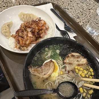 SanSai Japanese Grill - Ramen and kids chicken plate (1 potsticker already eaten) - Japanese Near Me - Burbank, California SanSai Japanese Grill - Ramen and kids chicken plate (1 potsticker already eaten) - Japanese Near Me - Burbank, California