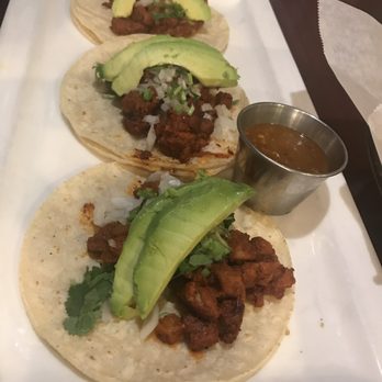 Mr. Sombrero - Tacos with Al Pastor. GOOD! Avocado added - Mexican Near Me - League City, Texas