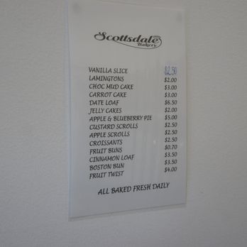 Scottsdale Bakery - Menu prices - Bakeries Near Me - Newnham, TAS