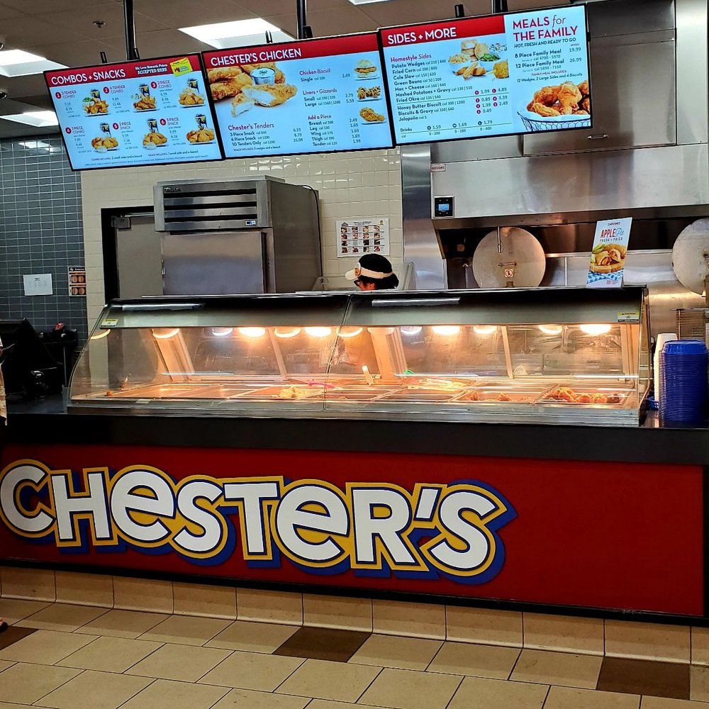 Chester's - a counter with a variety of food items - Fast Food Near Me - Williams, California Chester's - a counter with a variety of food items - Fast Food Near Me - Williams, California