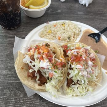 Ensenada Surf N Turf Grill - Fish taco combo plate - Seafood Near Me - Gardena, California Ensenada Surf N Turf Grill - Fish taco combo plate - Seafood Near Me - Gardena, California
