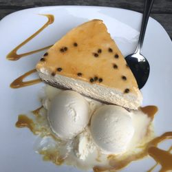 Green Man - Mango, passion fruit and raspberry cheesecake