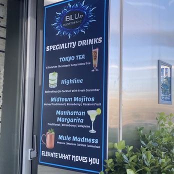 BLU 33 Rooftop - $18 specialty drinks - Cocktail Bars Near Me - New York, New York