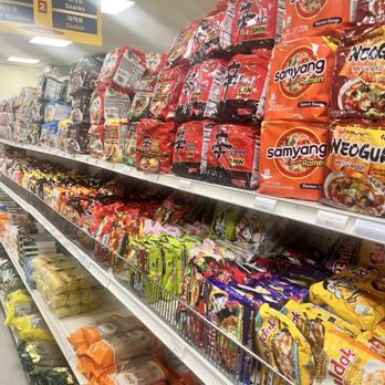 Korea Mart - Various instant noodle selection - International Grocery Near Me - Fresno, California