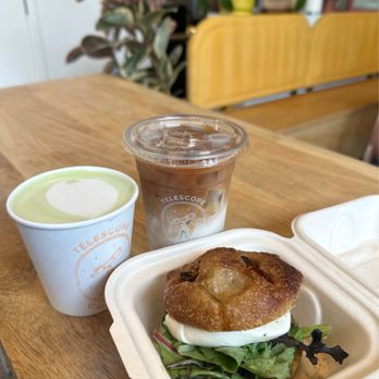Telescope Coffee - Focaccia burrata sandwich, oat latte, matcha latte - Bakeries Near Me - San Francisco, California Telescope Coffee - Focaccia burrata sandwich, oat latte, matcha latte - Bakeries Near Me - San Francisco, California