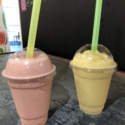 Left to right: PB&J (definitely some rotten fruit, see post), Tropical