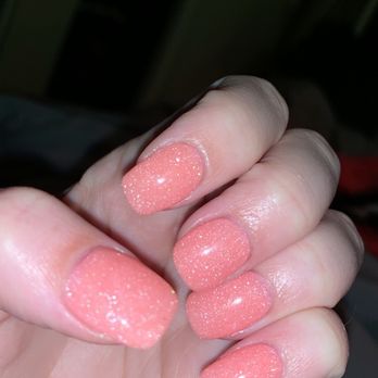 DHH Nails & Spa - Dip powder manicure.  In the "peaony" color. :) - Nail Salons Near Me - Phoenix, Arizona