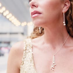 The Freedom pearl necklace and earrings created for the Polished Pearls Ministry.