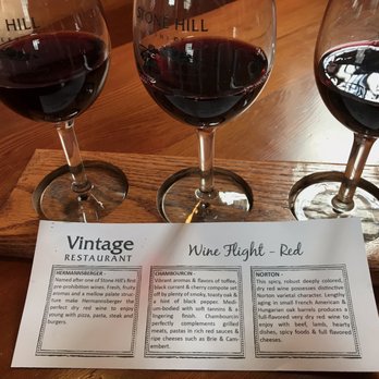Stone Hill Winery - Red wine flight. - Wineries Near Me - Hermann, Missouri