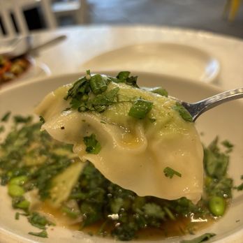 True Food Kitchen - Edamame dumplings. The cilantro and basil made it taste next level. - Vegetarian Near Me - Annapolis, Maryland