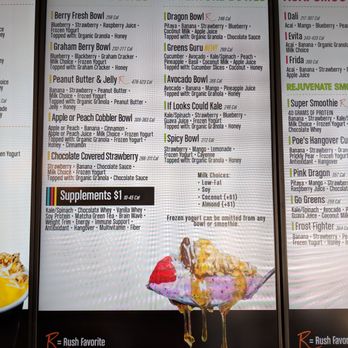Rush Bowls - Menu August 2019 - Juice Bars & Smoothies Near Me - Oakland, California Rush Bowls - Menu August 2019 - Juice Bars & Smoothies Near Me - Oakland, California