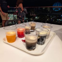 Float flight with 8 different sodas