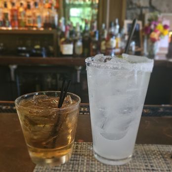 Vintage Tavern - My husband's Crown Royal with a splash of Sprite and a fresh margarita - Southern Near Me - Suffolk, Virginia Vintage Tavern - My husband's Crown Royal with a splash of Sprite and a fresh margarita - Southern Near Me - Suffolk, Virginia