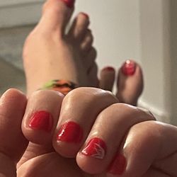 Blossom Nails - My cute nails that Heidi painted! So cute! Great color!  I love how gentle and good she is!  Thank you so much Heidi!