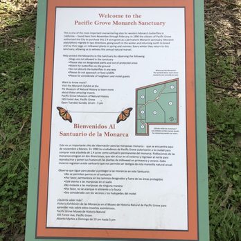 Monarch Grove Sanctuary - Welcome sign - Parks Near Me - Pacific Grove, California Monarch Grove Sanctuary - Welcome sign - Parks Near Me - Pacific Grove, California