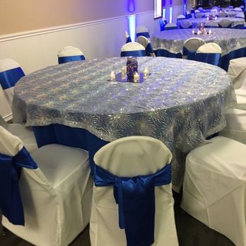 Events & Moore - Star theme for this party is carried through with a white destiny sheer on a royal blue table cloth. - Party & Event Planning Near Me - Lansing, Michigan