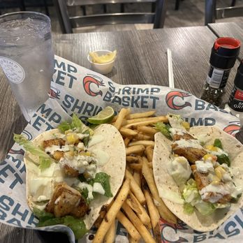Shrimp Basket - Fish tacos were good 14.95 - Seafood Near Me - Gardendale, Alabama