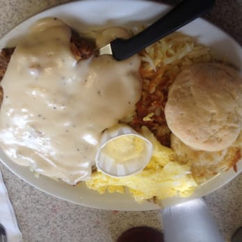 Beth's Cafe - Chicken fried steak and eggs with biscuit and gravy - American Near Me - Seattle, Washington