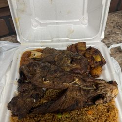 Safari African Restaurant - Lamb, jollof rice and Plantain
