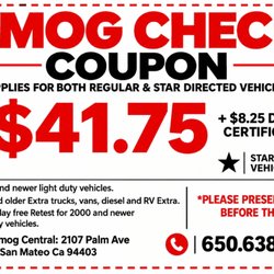 Star Smog Central - Yelp user coupon! Please mention upon arrival for a discount!