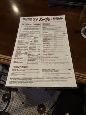 Menu photo 1 Lucky's 13 Pub - Bloomington Bloomington, MN