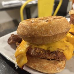 D Chicken & Waffle Sliders