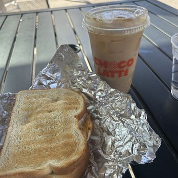 Choco-Latte - Egg and sausage sandwich and Golden Tumeric Latte - Coffee & Tea Near Me - Bar Harbor, Maine