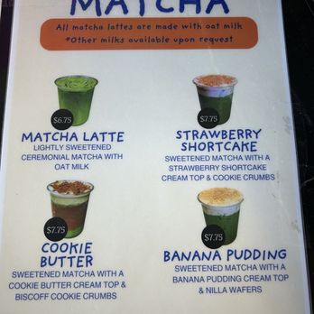 Tres Cafe - matcha menu - Coffee & Tea Near Me - Moreno Valley, California