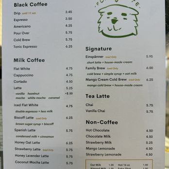 Flat White Coffee - Menu June 2024 - Cafes Near Me - Cypress, California