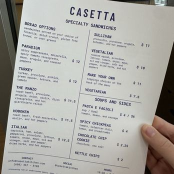 Casetta Kitchen and Counter - Menu - Italian Near Me - Madison, Wisconsin