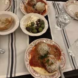 Meats balls and olive dish. Meats balls and olive dish.
