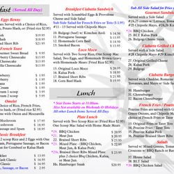 Button Up Cafe - Updated Menu as of 9/14/26