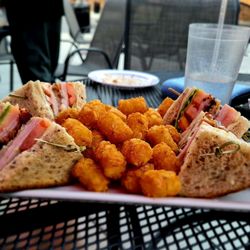 Output Sports Bar - Turkey Club with Tater Tots