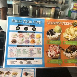 Menu (Shaved Ice and Crepes)