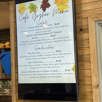 Cafe Gozhoo - Seasonal Menu - Restaurants Near Me - Whiteriver, Arizona