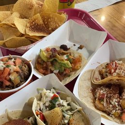 Drunken Pig, Shrimp and Fish Specialty Tacos