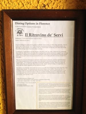 Menu photo 2 I' Ritrovino de' Servi Florence, FI